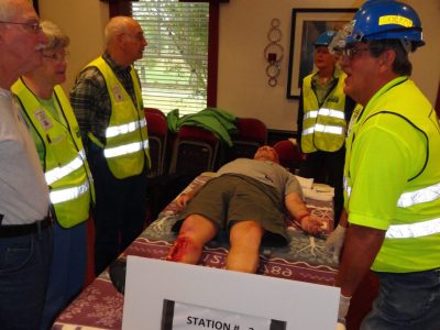 CERT bandages training class Man used for CERT bandage training class